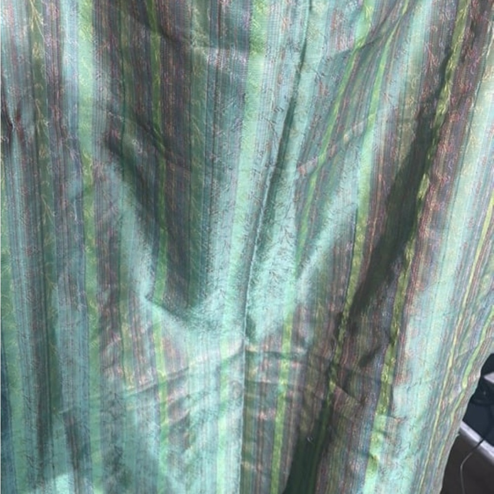 Elegant Green Uzbek Silk Scarf/Wrap